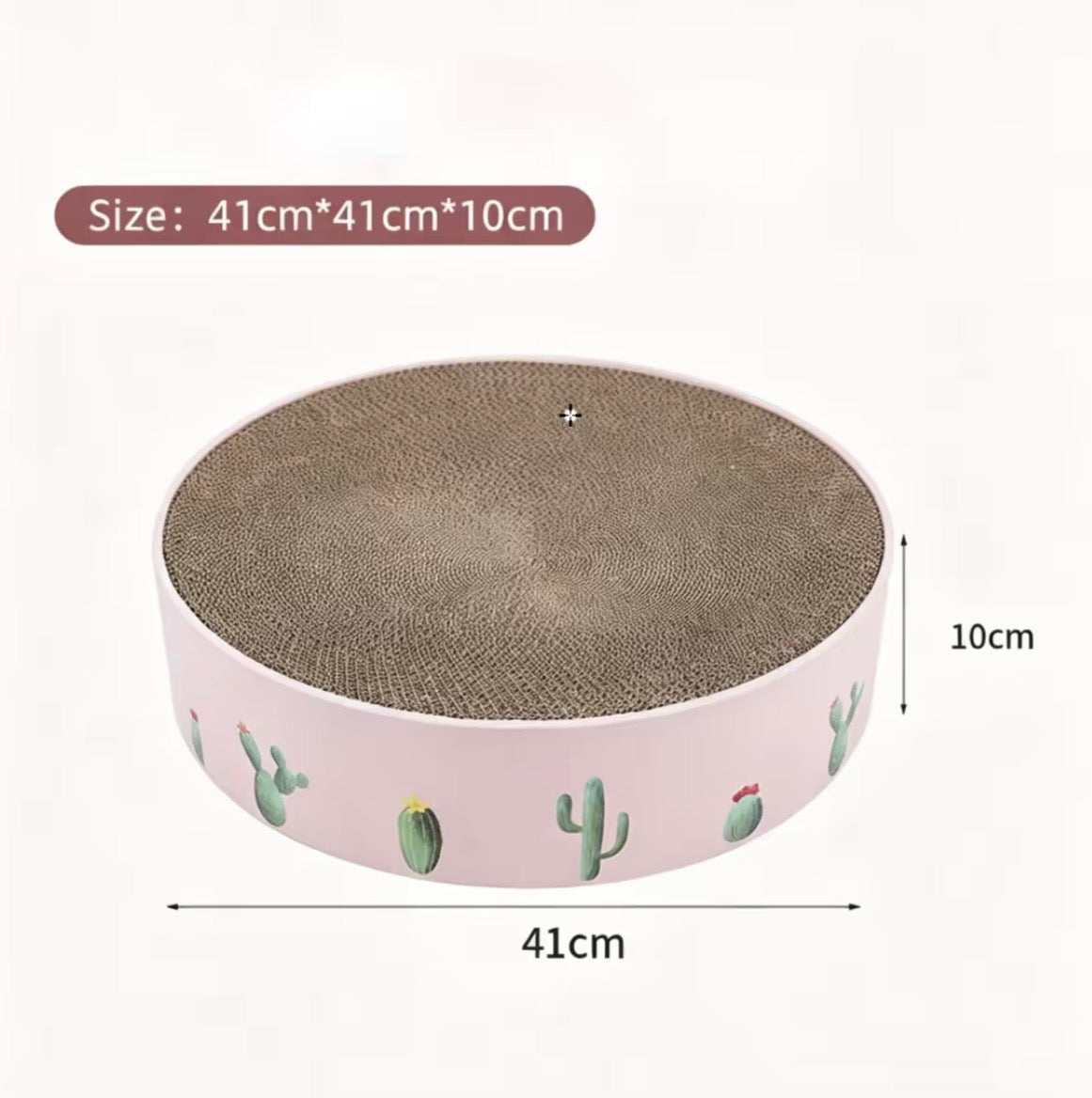 MIAOFAIRY cactus-patterned round cat scratcher bed