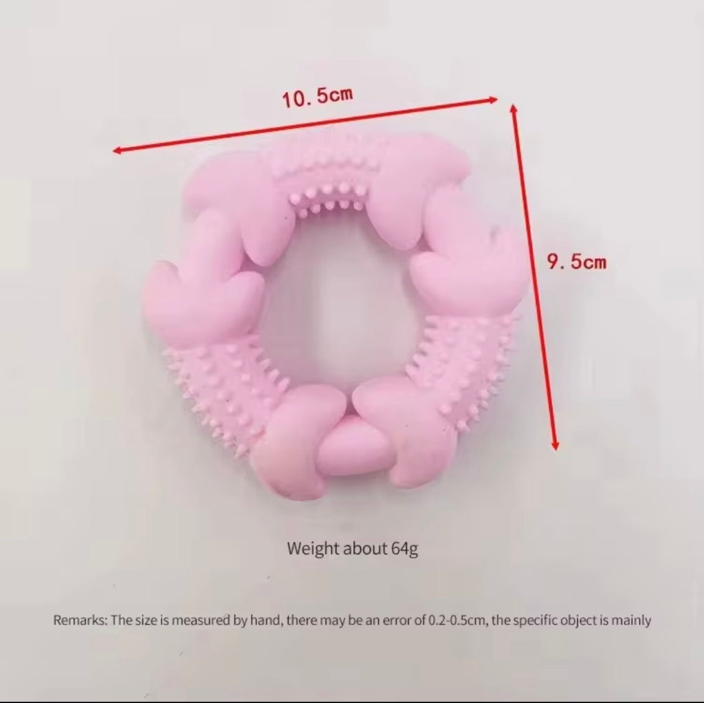 Trixie Floatable Natural Rubber Wavy Ring in blue