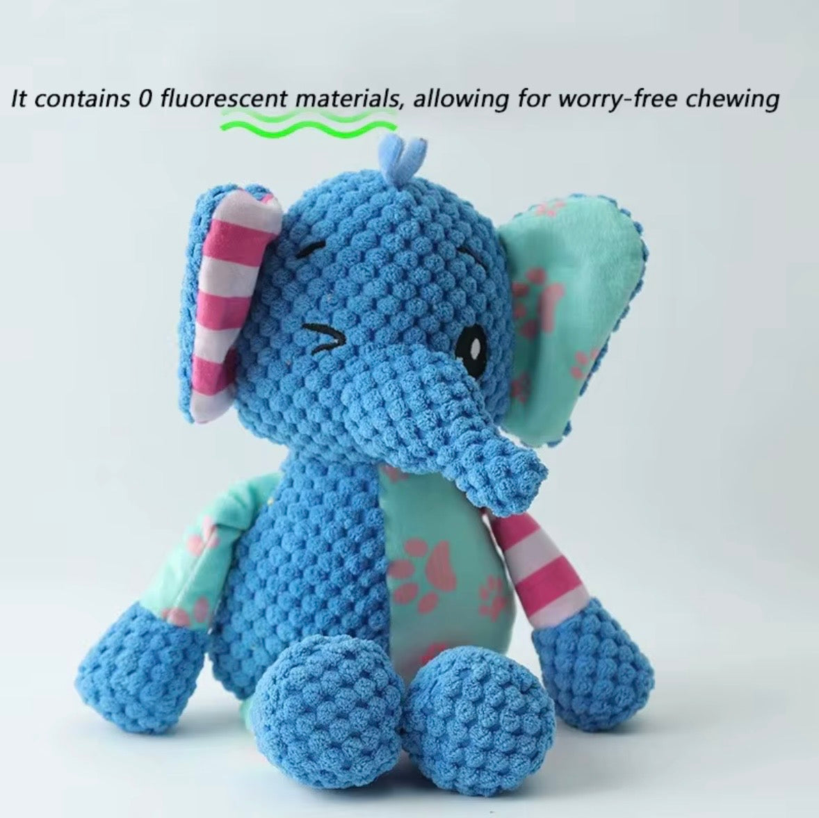 These are assorted BLULILY plush squeaky pet toys made from textured corduroy fabric.