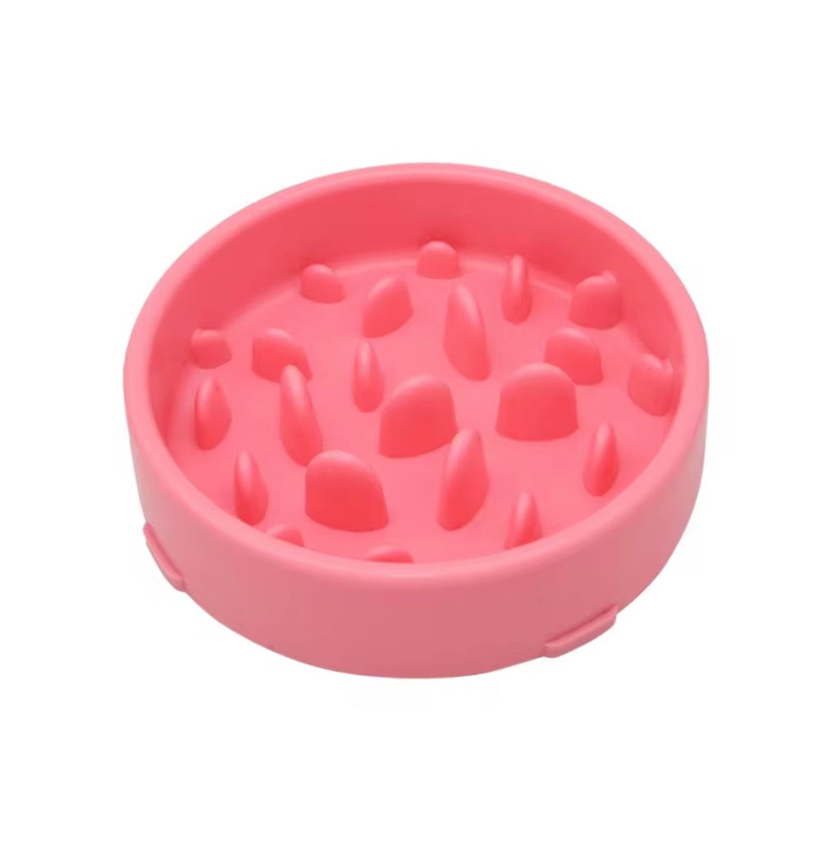 This is a silicone slow feeder dog bowl designed to prevent fast eating and choking