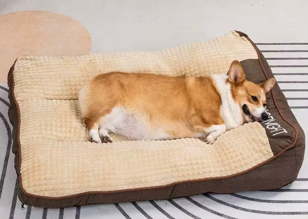 MrFluffyFriend calming dog cushion designed to support joints and relieve anxiety