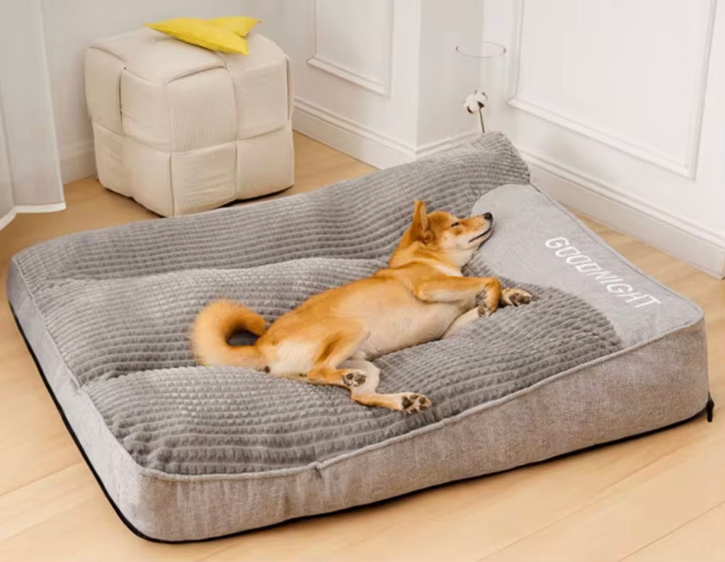 MrFluffyFriend calming dog cushion designed to support joints and relieve anxiety
