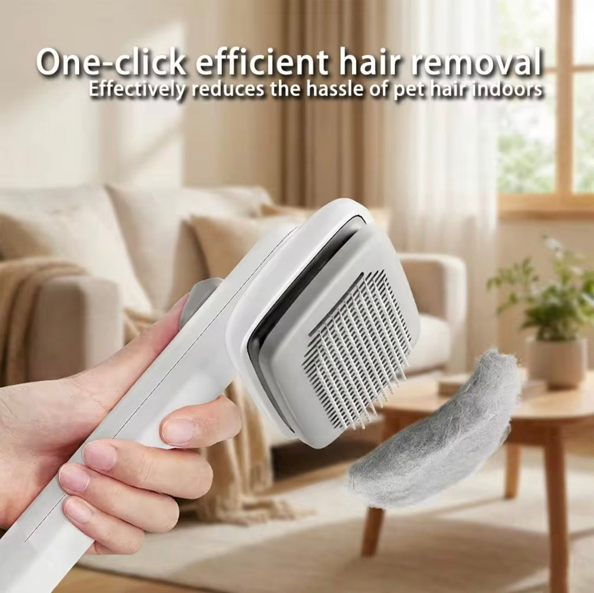 white PiddiPet Ion Brush for grooming cats and dogs.