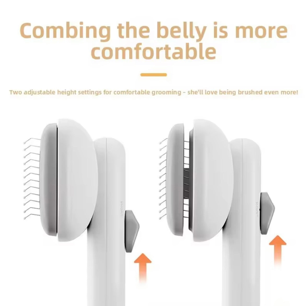 white PiddiPet Ion Brush for grooming cats and dogs.