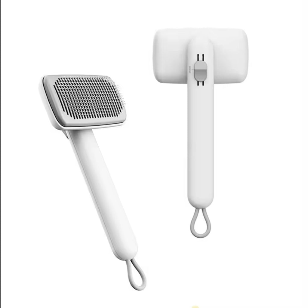 white PiddiPet Ion Brush for grooming cats and dogs.