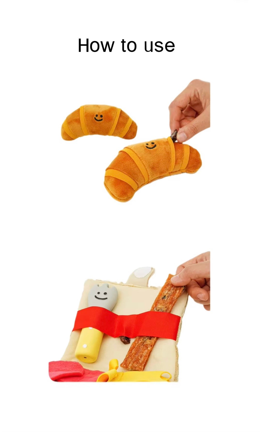 plush picnic basket nosework dog toy.