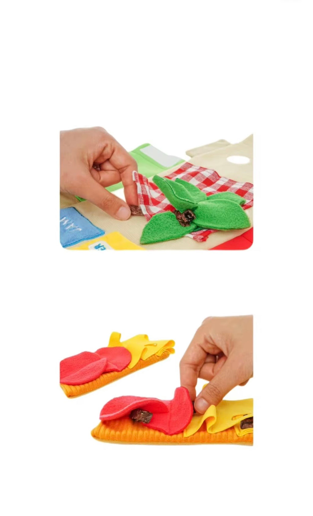 plush picnic basket nosework dog toy.