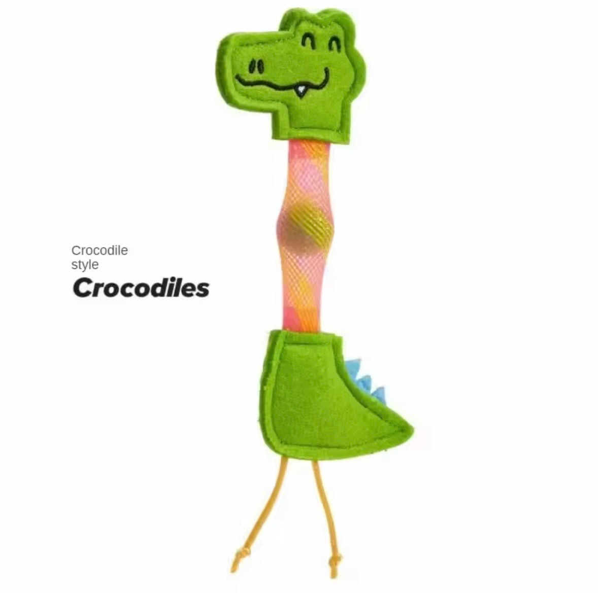 FOFOS Flick Tube Catnip Cat Toys featuring giraffe, flamingo, and crocodile designs