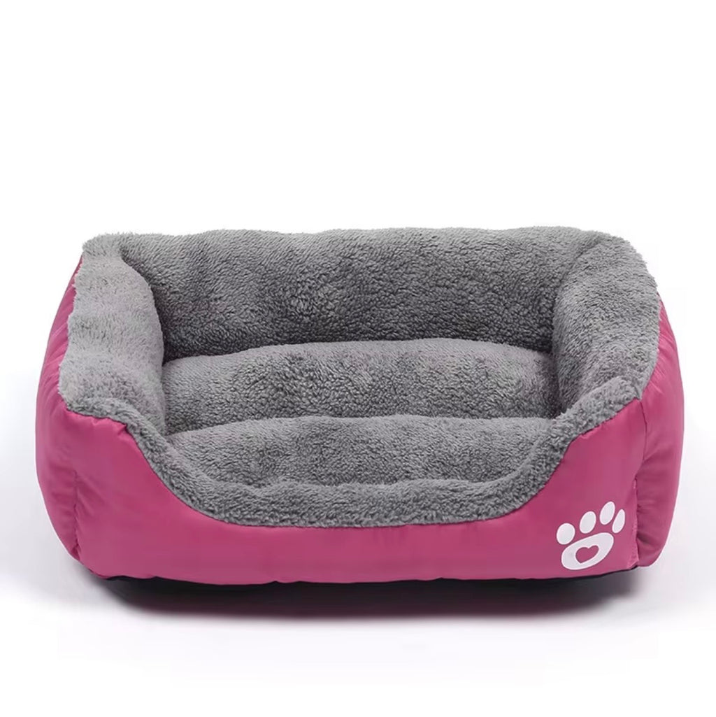 a tiger print pet sofa with a raised edge for comfort
