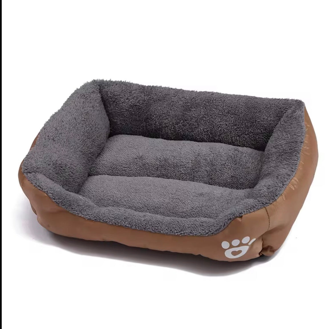 a tiger print pet sofa with a raised edge for comfort