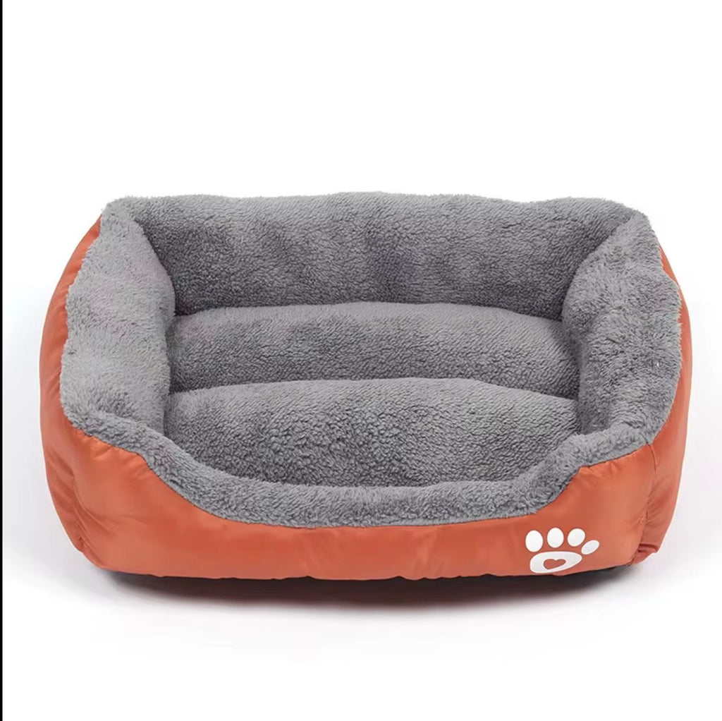a tiger print pet sofa with a raised edge for comfort