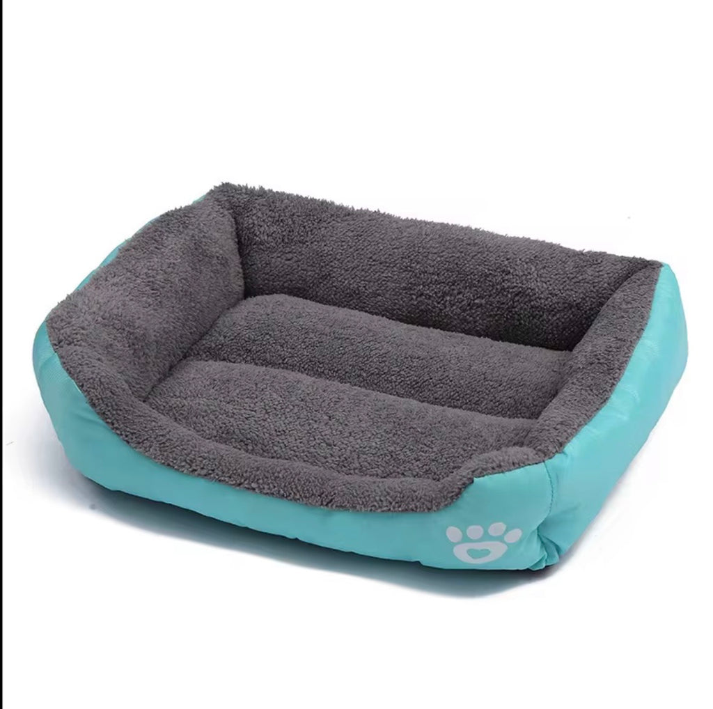 a tiger print pet sofa with a raised edge for comfort