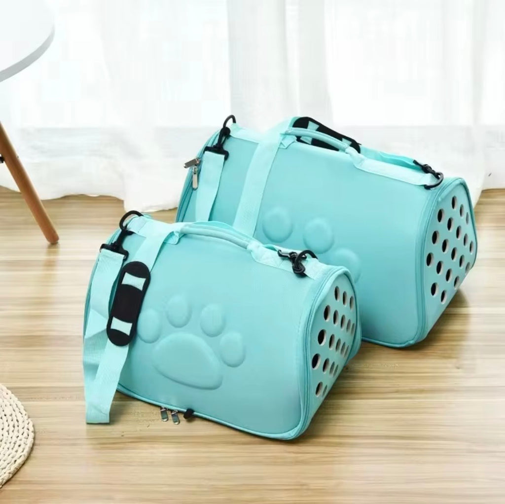 EVA pet carrier handbags with a paw print design