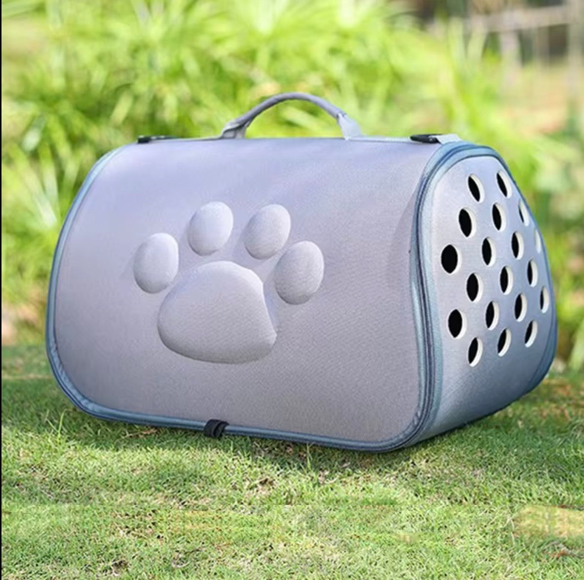 EVA pet carrier handbags with a paw print design