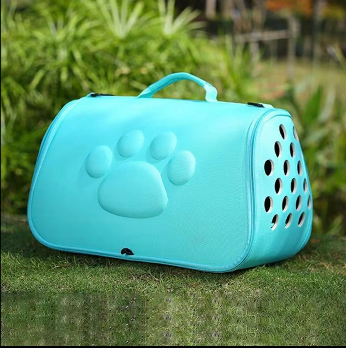 EVA pet carrier handbags with a paw print design