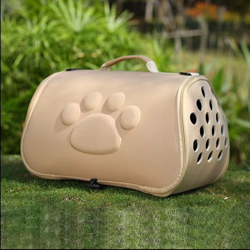 EVA pet carrier handbags with a paw print design