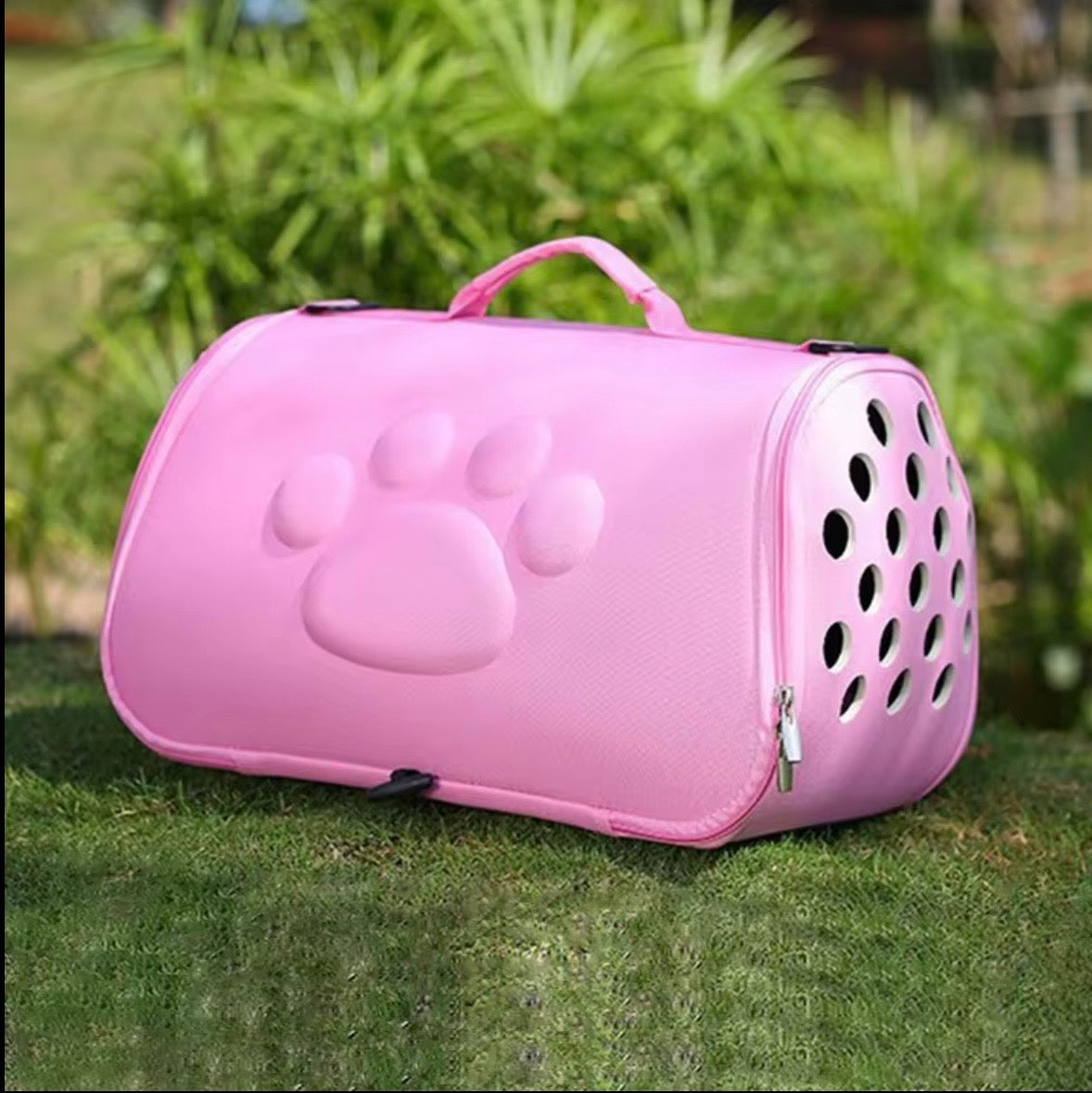 EVA pet carrier handbags with a paw print design