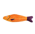 Pawtay catnip-filled plush toy shaped like a striped bass.